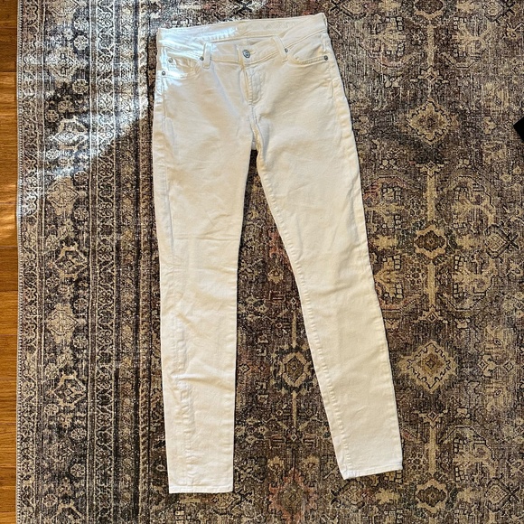 7 For All Mankind Pants - White Skinny 7 for All Mankind Jeans